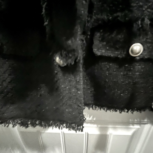 EXPRESS women’s jacket with button & frayed edge detailing, size L. Worn once - Picture 5 of 5